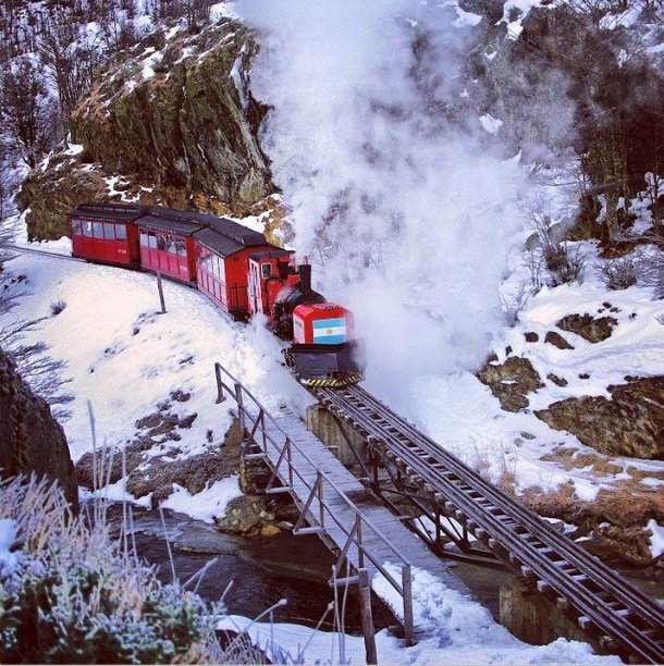 Tren del Fin del Mundo en Invierno