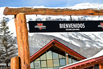 Cartel de bienvenida centro de esquí de San Martín de los Andes