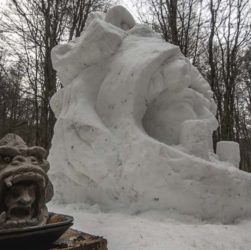 escultura en nieve FENU 2018