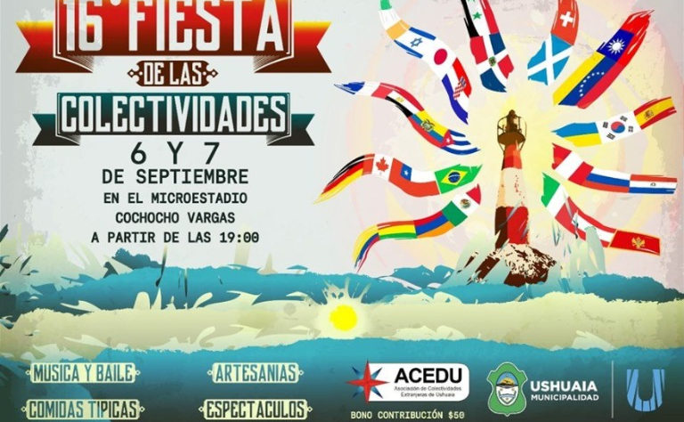 Flyer Fiesta de las Colectividades en Ushuaia