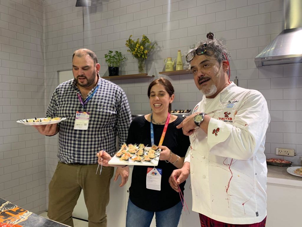 Gatronomía en el stand de Tierra del Fuego