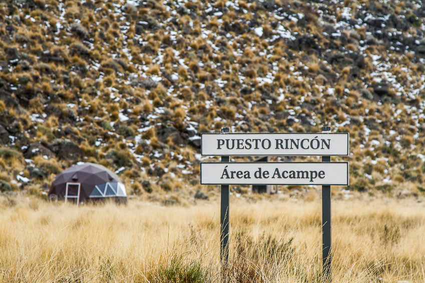 Domo para refugiarse en el Parque Patagonia.