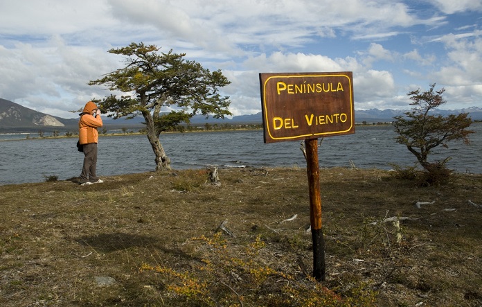 Peninsula del Viento, en el sendero de Laguna Negra.