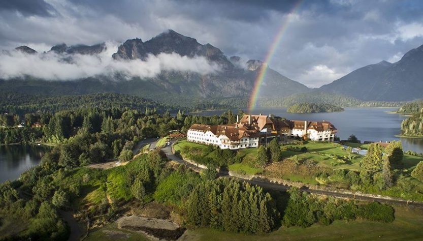 Hotel Llao Llao visto desde arriba en Bariloche