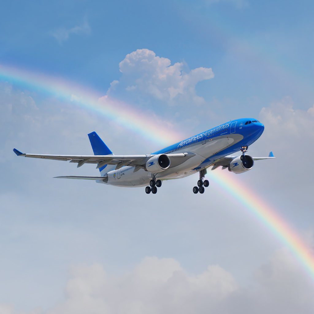 Avión de Aerolíneas Argentina, una e las unidades para repatriar a los argentinos. Cierre de Fronteras Coronavirus.