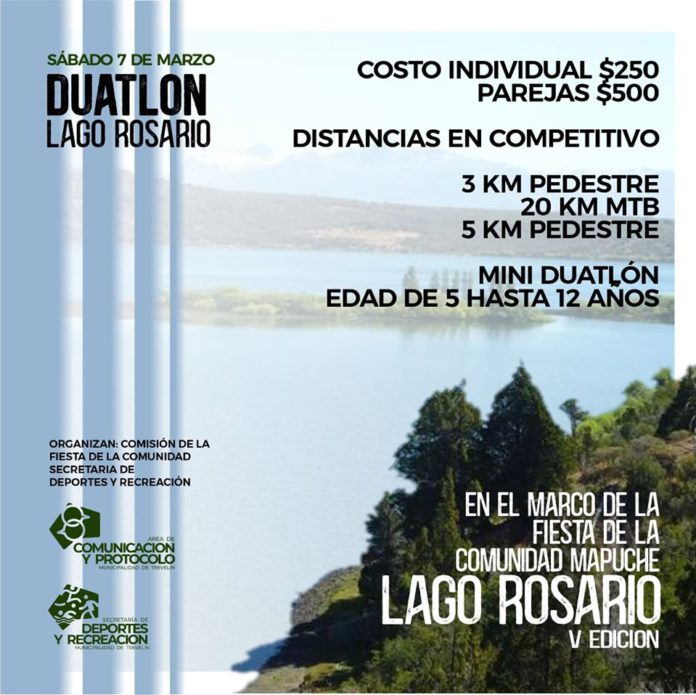 Flyer del Duatlón en Lago Rosario.