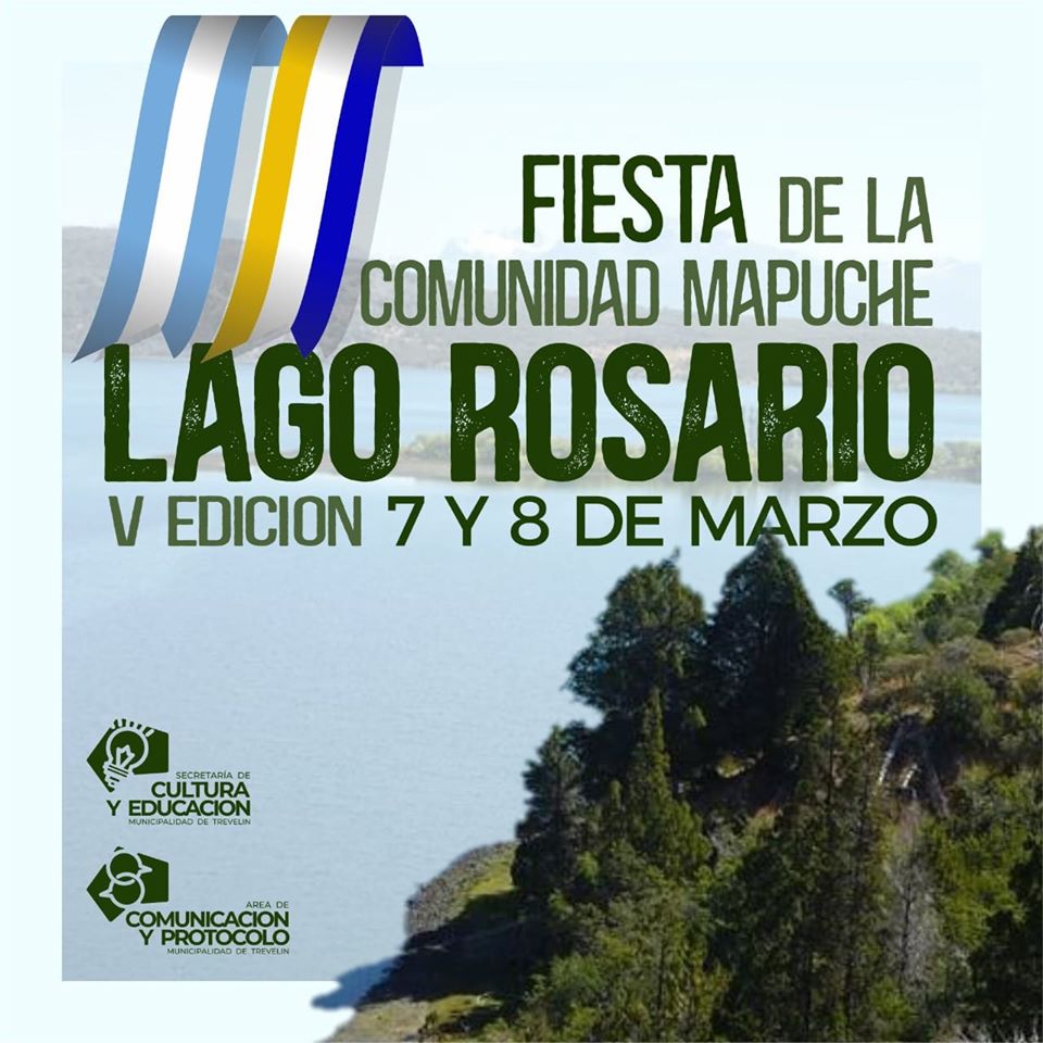 Flyer de la Fiesta Mapuche en Lago Rosario.