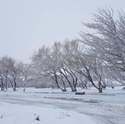 Gobernador Gregores invierno, nieve.