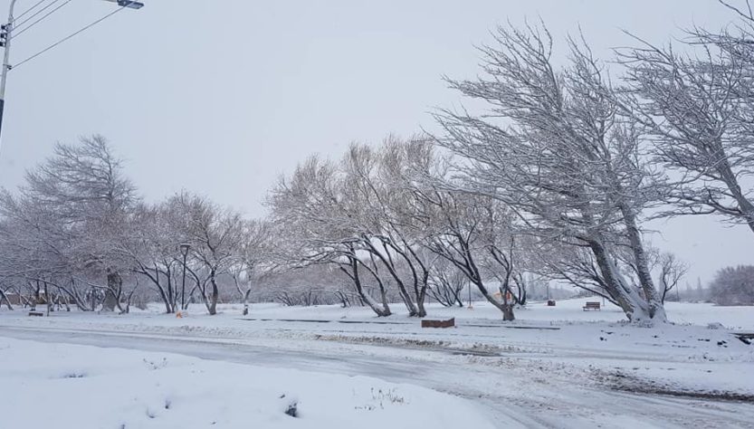 Gobernador Gregores invierno, nieve.