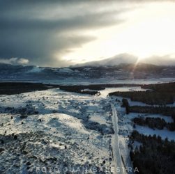 Esquel laguna La Zeta congelada