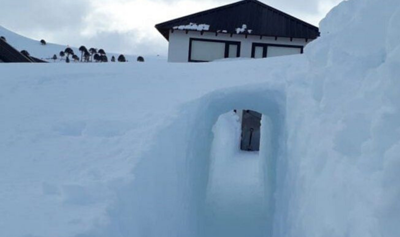 Túnel Caviahue hielo nieve