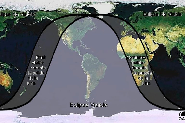 Visibilidad del Eclipse de Trueno.