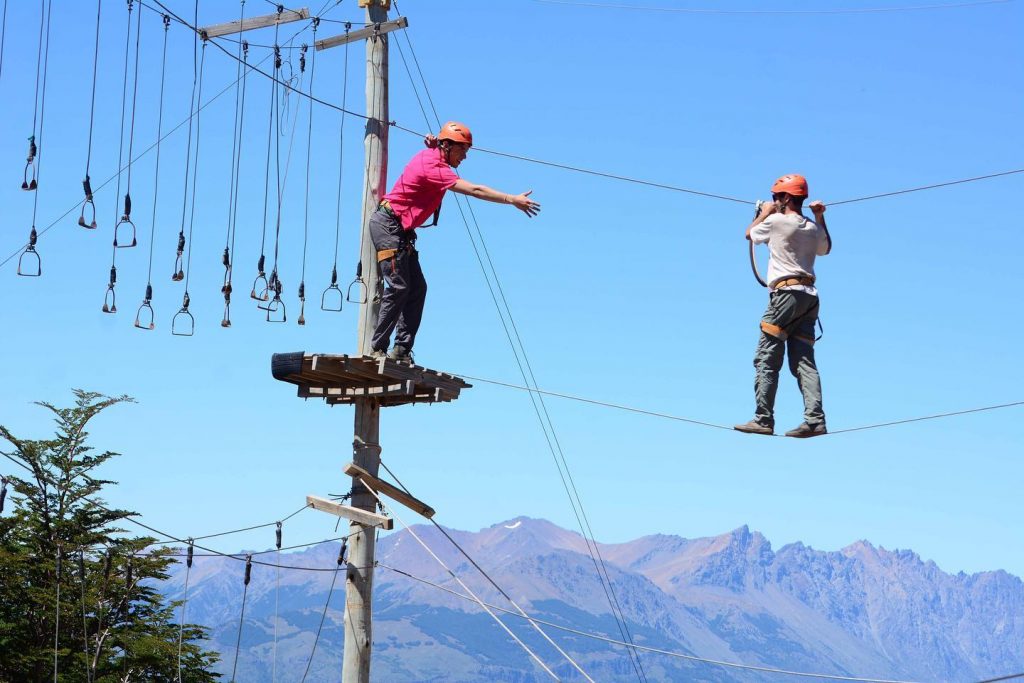 Parque aéreo en el Perito Moreno.