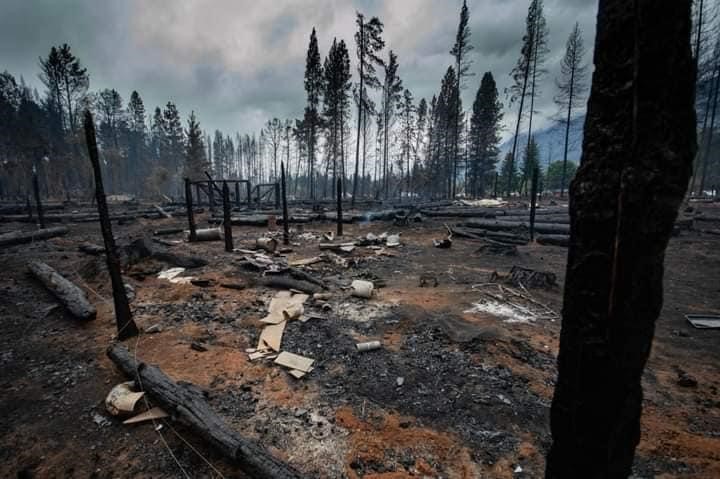 Lo que dej{o el incendio en la Comarca Andina