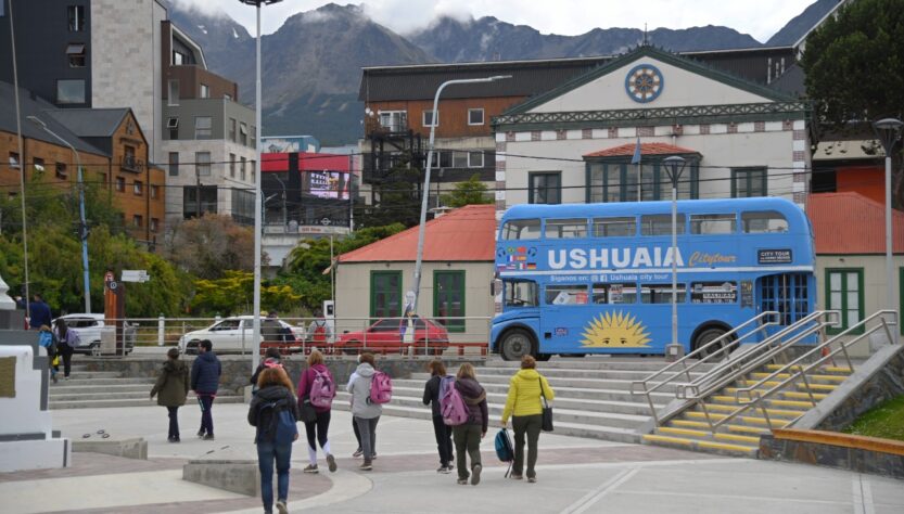 Turistas en Ushuaia, Tierra del Fuego